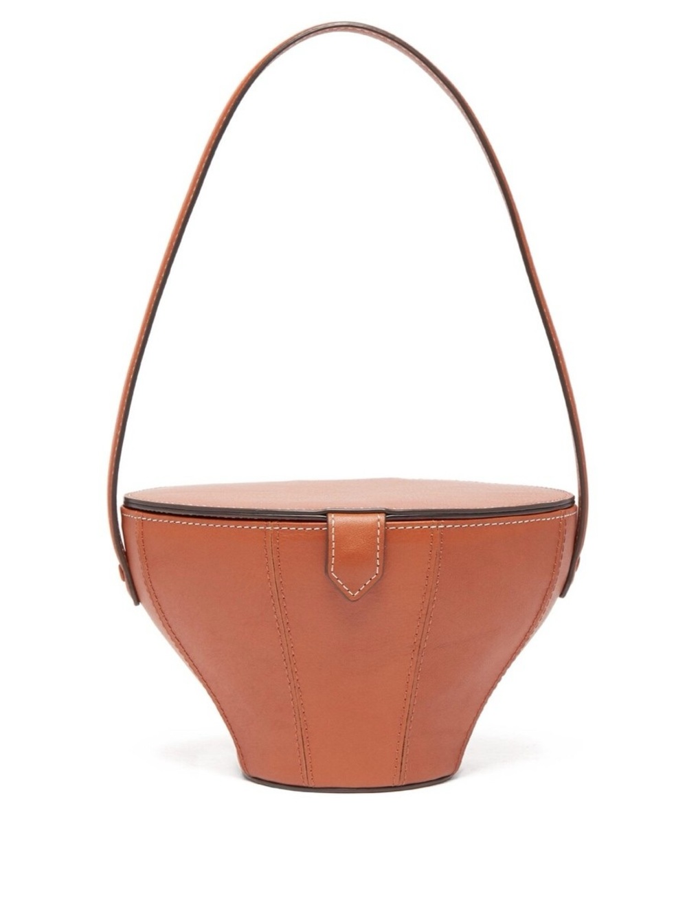 STAUD Alice Bucket Bag; Tan Structured Bucket Shoulder Bag